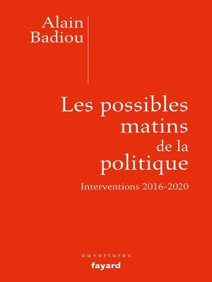 cover image of Les possibles matins de la politique